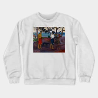 Under the Pandanus II by Paul Gauguin Crewneck Sweatshirt